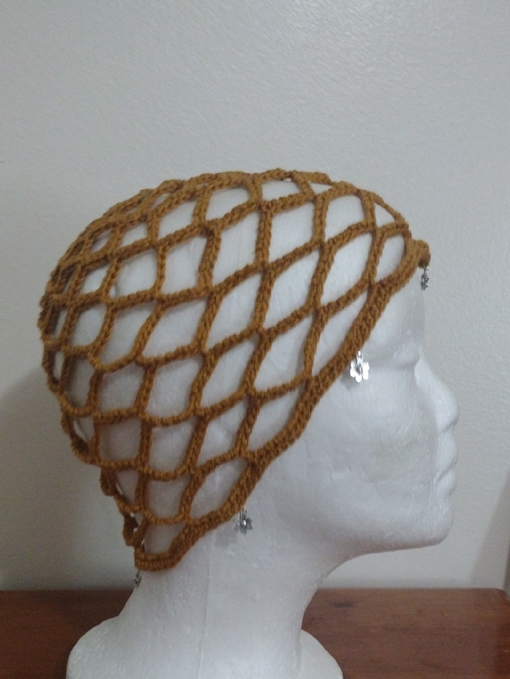 Handmade Crocheted Decorative Mesh Hat